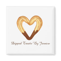 Herzgeformter Churro in Schokolade getaucht