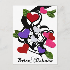 Herzgefühl Save the Date Ankündigungspostkarte