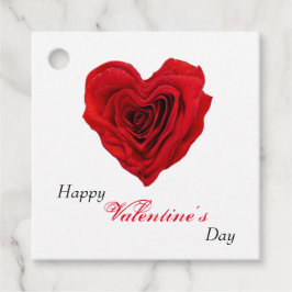 Herzgestalterische Rote Rose Valentinstag Geschenkanhänger