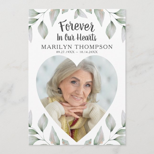 Herzgestalterisches Foto Wasserfarbene Grüne Geden Programm (Vorderseite)