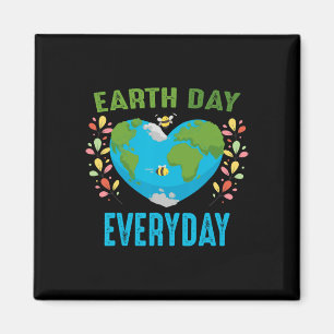 Herzgestalteter Earth Day Alltägliche Bienen Welt- Magnet