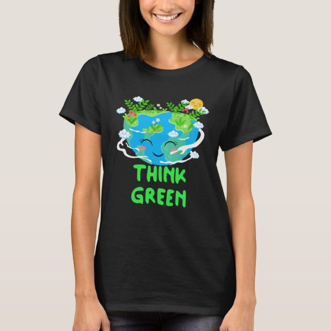 Herzgestalteter Earth Day Alltägliche Bienen Welt- T-Shirt (Vorderseite)
