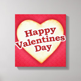 Herzgestalteter, glücklicher Tagestext Leinwanddruck