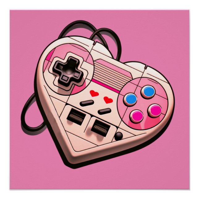 HERZGESTELLTE KABEL-RETRO-SPIELERIN POSTER (Vorderseite)