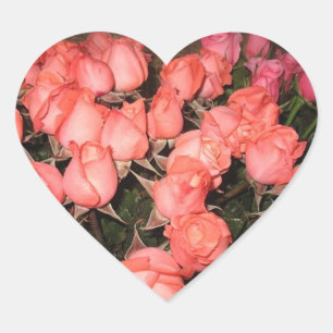HERZGESTELLTE ROSE-WEDDSCHALTER Herz-Aufkleber