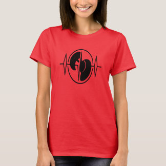 Herzgestreifter T - Shirt