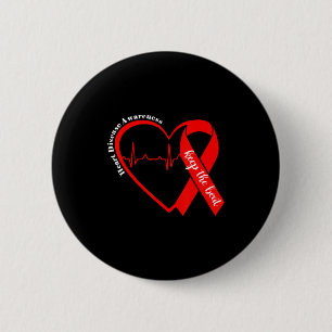 Herzgesundheit Herzkrankheit Bewusstsein Herzschla Button