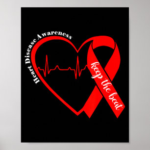 Herzgesundheit Herzkrankheit Bewusstsein Herzschla Poster