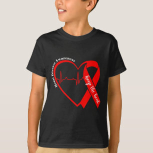 Herzgesundheit Herzkrankheit Bewusstsein Herzschla T-Shirt