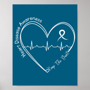 Herzgesundheit koronare Herzkrankheit Bewusstsein Poster