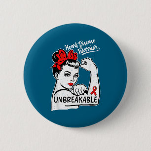 Herzgesundheitskrieger Herzkrankheit Bewusstsein C Button