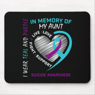 Herzgrafik im Gedenken an die Tante Selbstmord Bew Mousepad