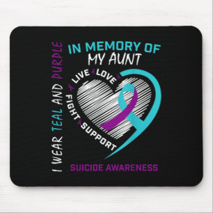 Herzgrafik im Gedenken an die Tante Selbstmord Bew Mousepad