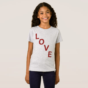 Herzhaftes LOVE-Design aus roten Herzen für Sie T-Shirt