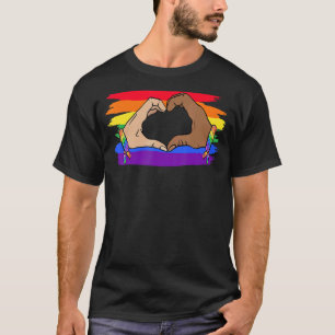 Herzhandschuhe Gay Lesbische Bisexuelle Trans Prid T-Shirt