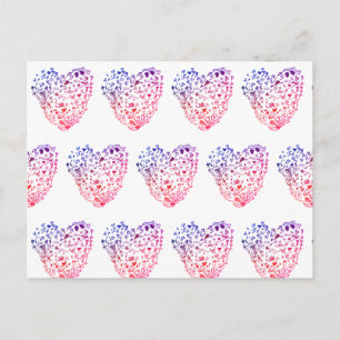 Herzherz Zeichnend Postkarte