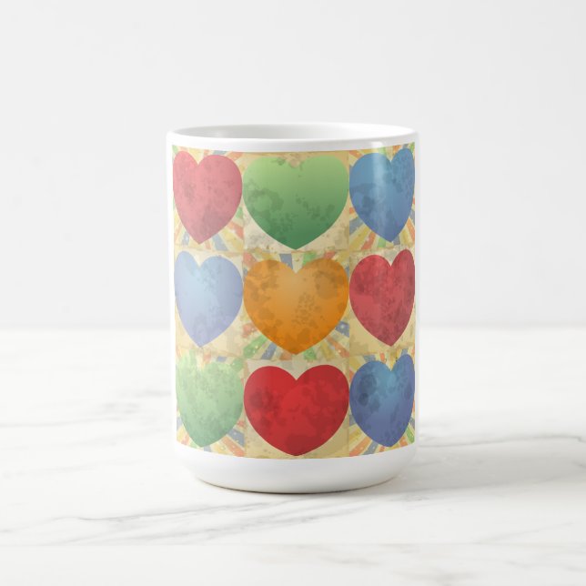 Herzhintergrund Kaffeetasse (Mittel)