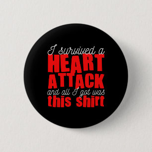 Herzinfarkt Herzkrankheit Überlebender Button