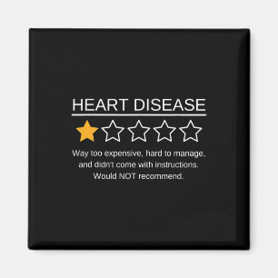 Herzinfarkt mit einem Stern Funny Heart Disease A Magnet