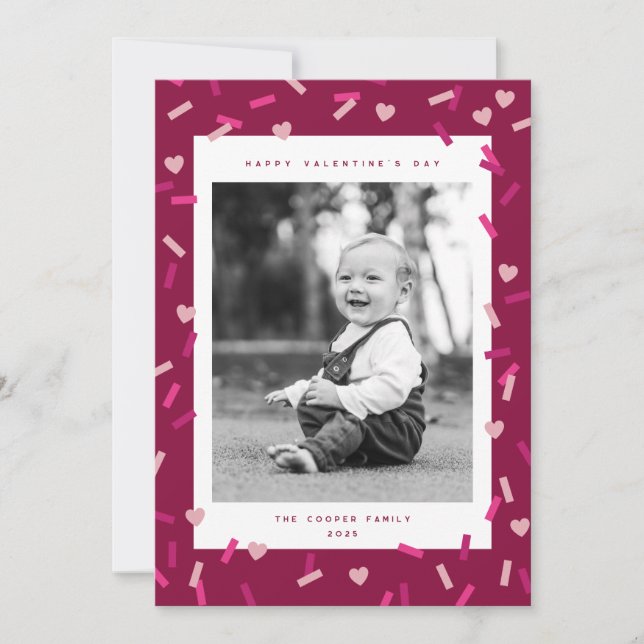 Herzinfarkt Valentinstag Fotokarte Feiertagskarte (Vorderseite)