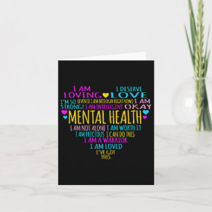 Herzinfarkte Mental Health Awareness Supporter Gra Karte
