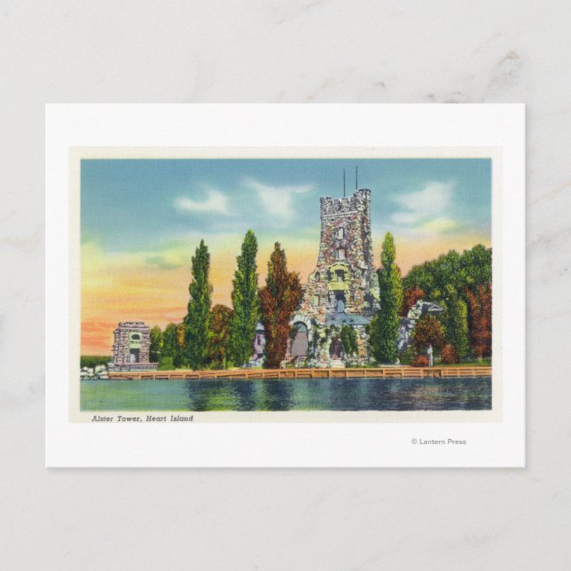 Herzinselblick auf den Alster Tower Postkarte (Vorderseite)