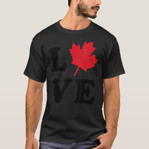 Herzkanadischer Tag Ahornleaf I Liebe Sie Kanada T-Shirt