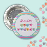 Herzkandücher Babydusche Button<br><div class="desc">Niedliche Bonbonherzen-Illustration,  eine kleine Babydusche</div>