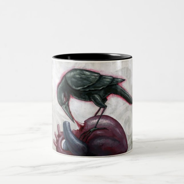 Herzkannibale Zweifarbige Tasse (Mittel)
