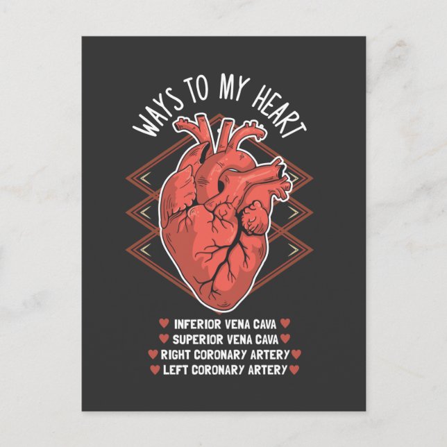 Herzkardiologie Echo Medizinstudentin Kardiologe Postkarte (Vorderseite)