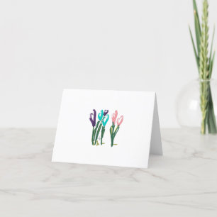 Herzkarte der Blume Dankeskarte