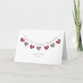 Herzkarte zum 7. Hochzeitstag Karte