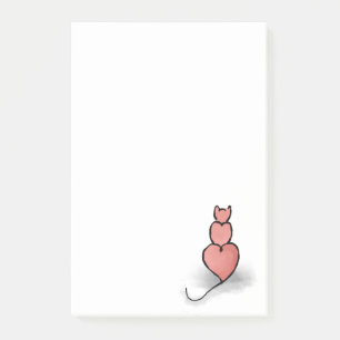 Herzkatze Post-it Klebezettel