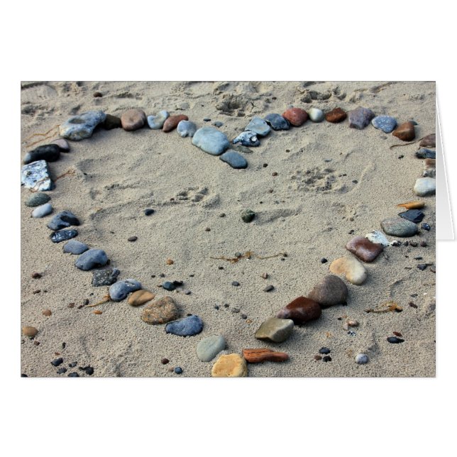 Herzkies im Sand (Vorderseite (Horizontal))