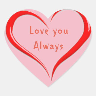 Herzklammern, glänzend Herz-Aufkleber