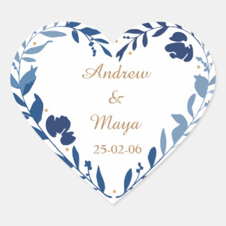 Herzklammern, glänzend Herz-Aufkleber