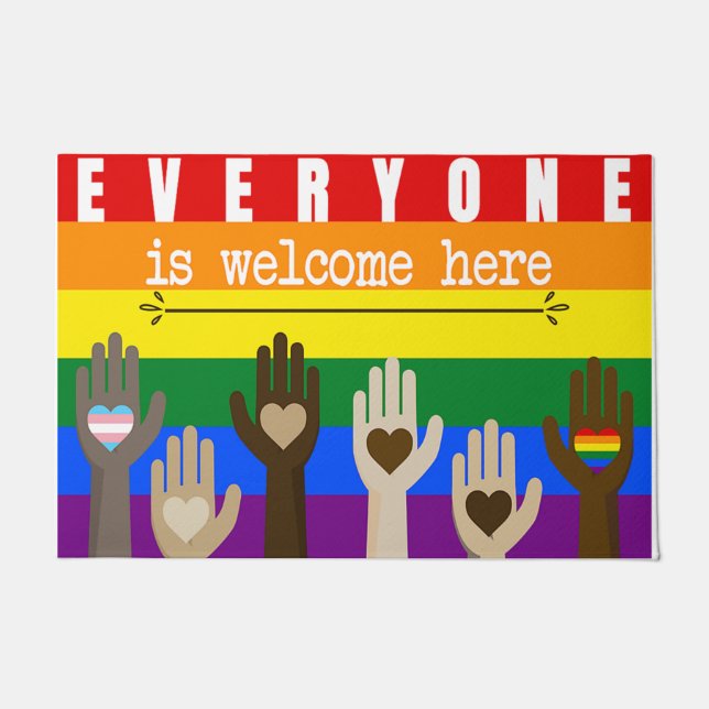 Herzklänge Dekor Doormat, schöner Empfang  Fußmatte (Vorderseite)