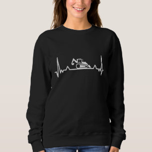Herzklopfbagger und -grabmesser sweatshirt