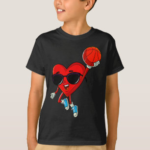Herzklopfen Basketball Niedlicher Valentinstag Spo T-Shirt