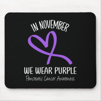 Herzklopfen im November tragen wir Lila Pankreaskr Mousepad