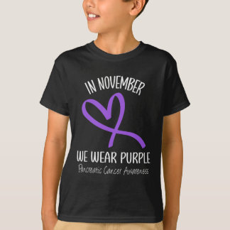 Herzklopfen im November tragen wir Lila Pankreaskr T-Shirt