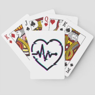 Herzklopfen Karo Karten spielen Spielkarten