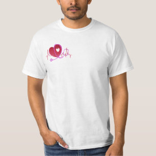 Herzklopfen mit medizinischem Stethoskop 3 T-Shirt