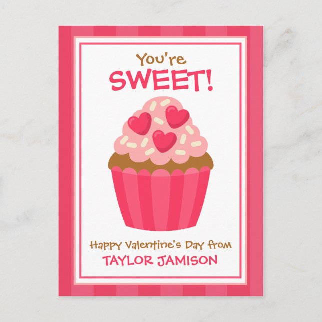 Herzklopfen Personalisiert Valentinskarte Postkarte (Vorderseite)