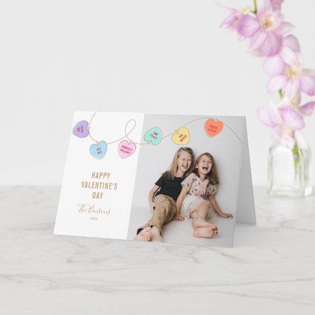 Herzklopfen Valentinstag Foto Karte (Orchidee)