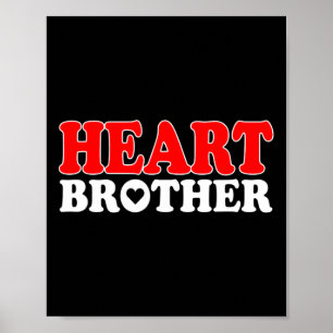 Herzklopfen Warrior Brother kongenitale Herzerkran Poster