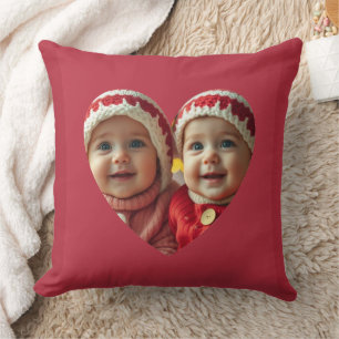 Herzklopfen Zwei Fotos hinzufügen Kissen