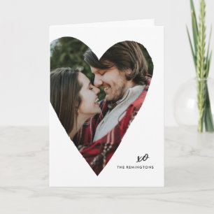 Herzklopfkarte Foto Valentinstag - Schwarz Karte