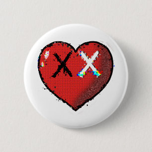 Herzknopf Button