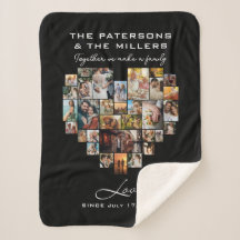 Herzkollektion Fotos Familienjubiläum Schwarz